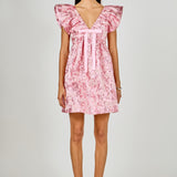 Jacquard Print Mini Dress