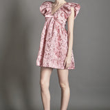 Jacquard Print Mini Dress