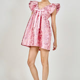 Jacquard Print Mini Dress