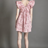 Jacquard Print Mini Dress