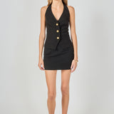 Button Down Halter Top