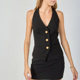 Button Down Halter Top