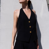 Button Down Halter Top