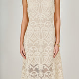 Textured Sleeveless Maxi Dress