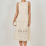 Textured Sleeveless Maxi Dress