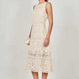Textured Sleeveless Maxi Dress
