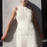 Textured Sleeveless Maxi Dress