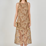 Textured Sleeveless Maxi Dress