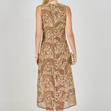 Textured Sleeveless Maxi Dress