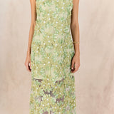 Textured Sleeveless Maxi Dress