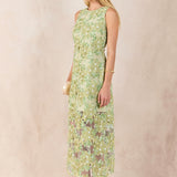 Textured Sleeveless Maxi Dress