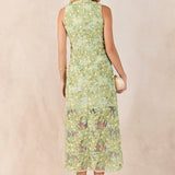 Textured Sleeveless Maxi Dress