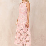 Endless Rose - Textured Sleeveless Maxi Dress PINK / XS Endless Rose - Textured Sleeveless Maxi Dress PINK / XS