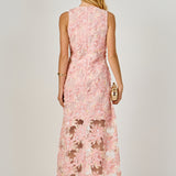 Textured Sleeveless Maxi Dress