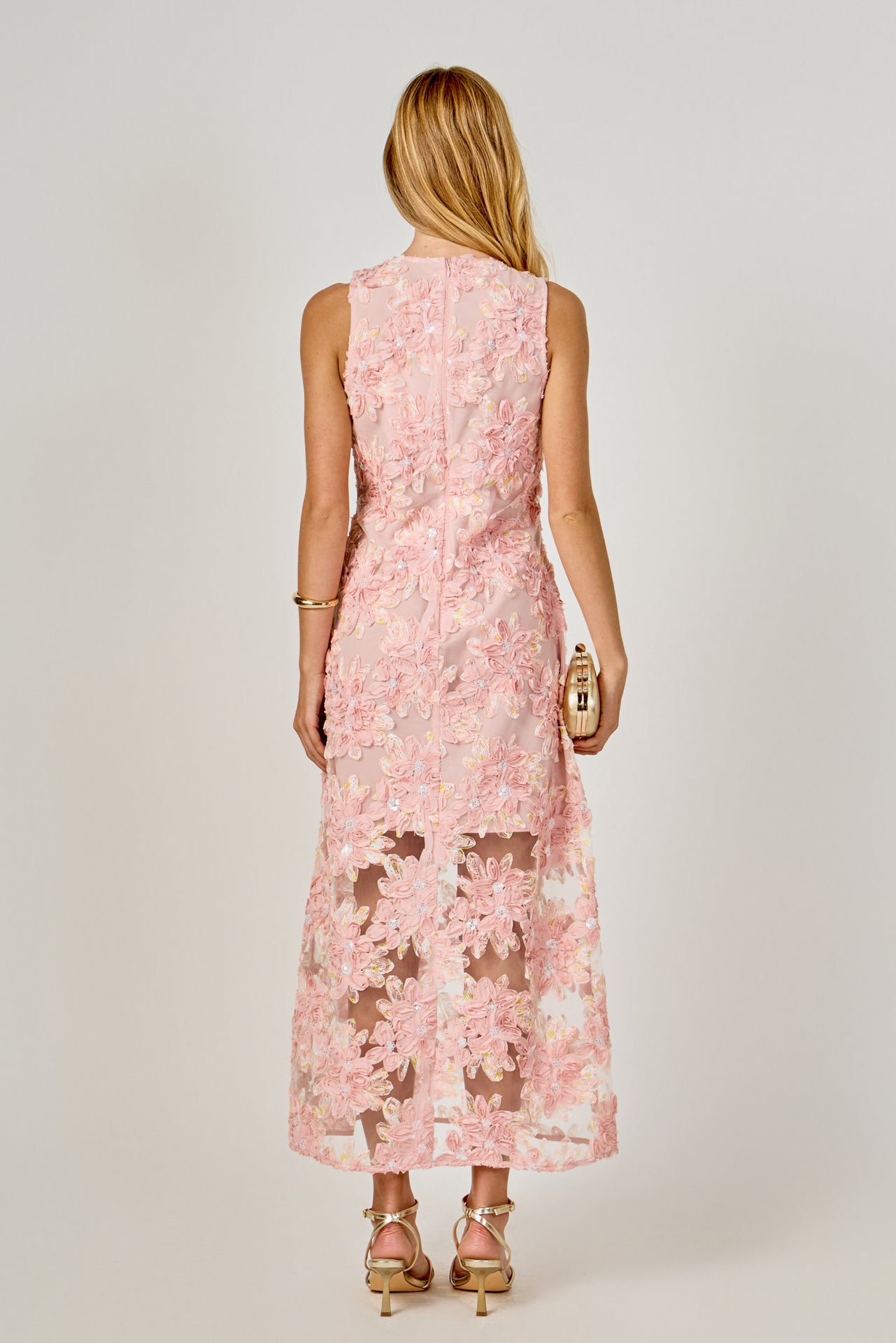 Textured Sleeveless Maxi Dress – Endless Rose
