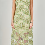 Textured Sleeveless Maxi Dress