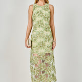 Textured Sleeveless Maxi Dress