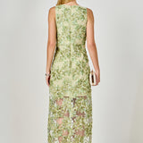 Textured Sleeveless Maxi Dress