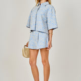 Embroidered High Waisted Shorts