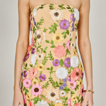 endless rose strapless floral embroidered mini dress Floral Embroidered Mini Strapless Dress Endless Rose