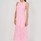 Textured Sleeveless Maxi Dress