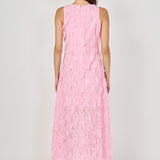 Textured Sleeveless Maxi Dress
