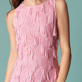 Textured Sleeveless Maxi Dress