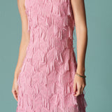 Textured Sleeveless Maxi Dress
