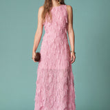Textured Sleeveless Maxi Dress