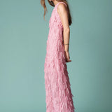 Textured Sleeveless Maxi Dress