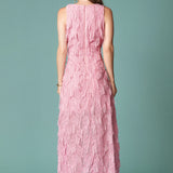 Textured Sleeveless Maxi Dress