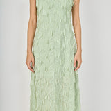 Textured Sleeveless Maxi Dress