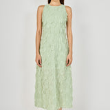 Textured Sleeveless Maxi Dress