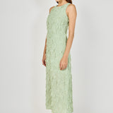 Textured Sleeveless Maxi Dress