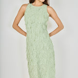 Textured Sleeveless Maxi Dress