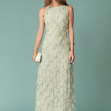 Textured Sleeveless Maxi Dress