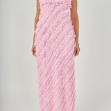 Strapless Ruffled Maxi Dress