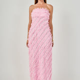 Strapless Ruffled Maxi Dress