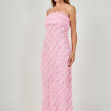 Strapless Ruffled Maxi Dress