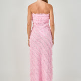 Strapless Ruffled Maxi Dress