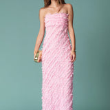 Strapless Ruffled Maxi Dress