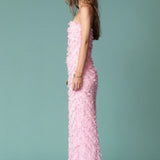 Strapless Ruffled Maxi Dress