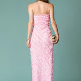 Strapless Ruffled Maxi Dress