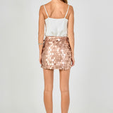 Hexagonal Sequins Mini Skirt