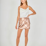 Hexagonal Sequins Mini Skirt