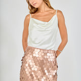 Hexagonal Sequins Mini Skirt