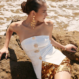 Hexagonal Sequins Mini Skirt