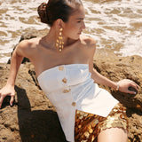 Hexagonal Sequins Mini Skirt