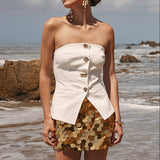 Hexagonal Sequins Mini Skirt