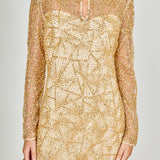 Sequins Beading Mesh Dress